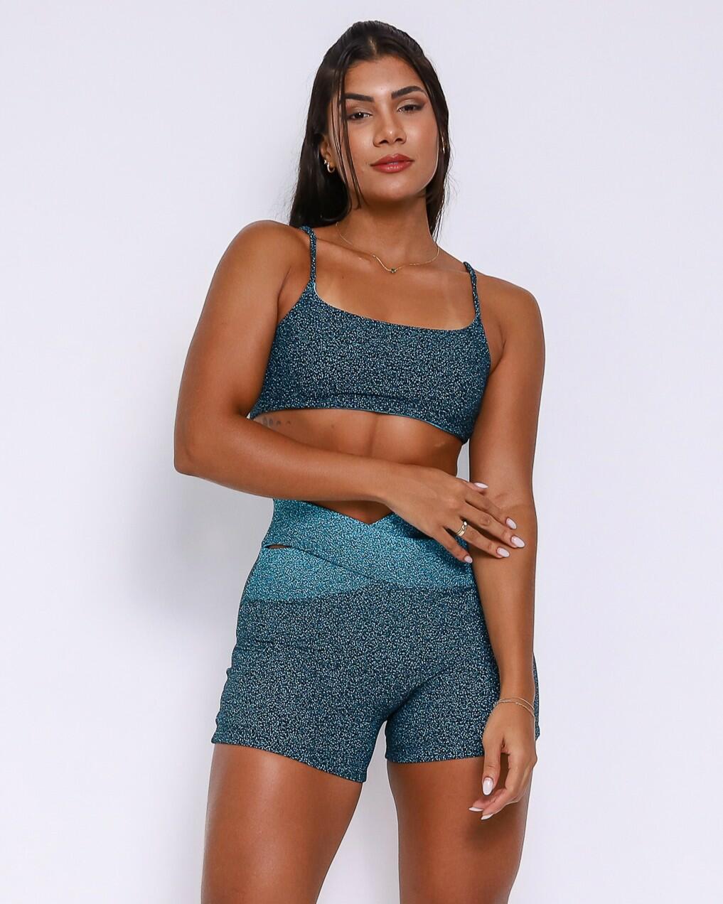 Conjunto Short Cós Cruzado New Degradê + Top Ju