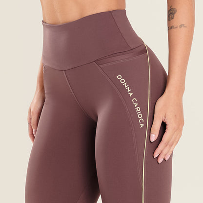 Legging Energy Chocolamore  Poliamida Com Bolso