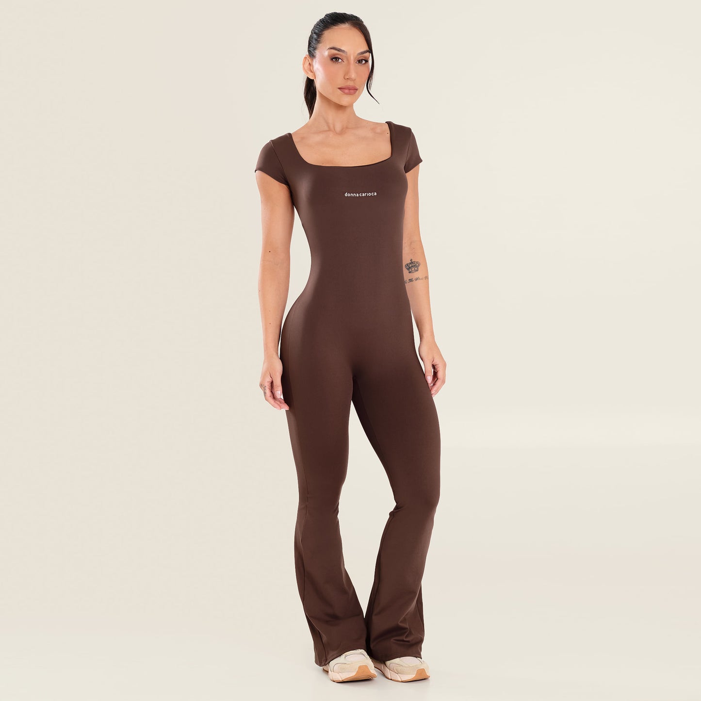 Macacão Deluxe Fit Chocolamore Poliamida Com Bojo